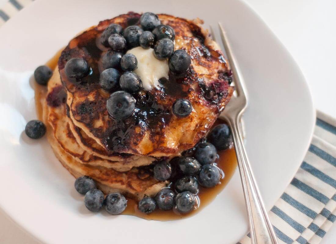 Gluten-Free Blueberry Pancakes - cookieandkate.com