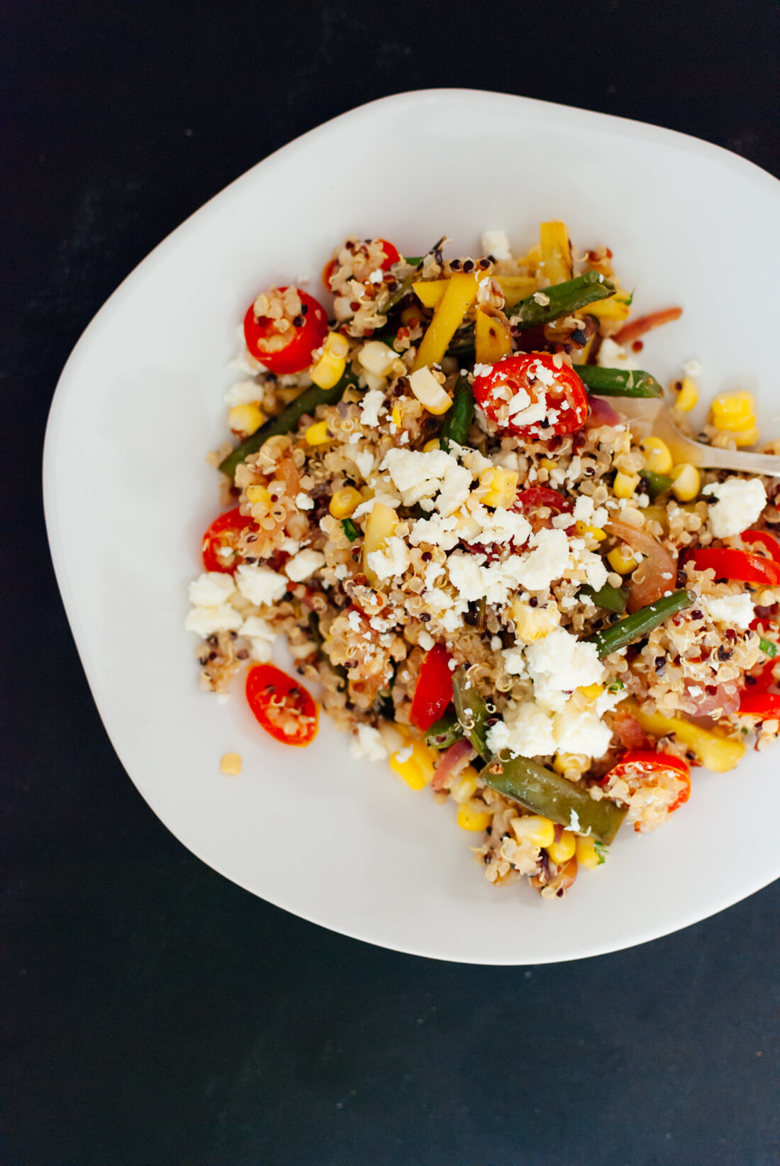 Blackened Green Bean and Quinoa Salad