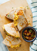 vegetarian breakfast quesadillas